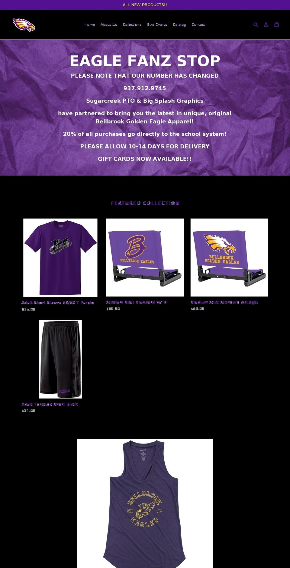 eaglefanzstop.com — Shopify storefront screenshot
