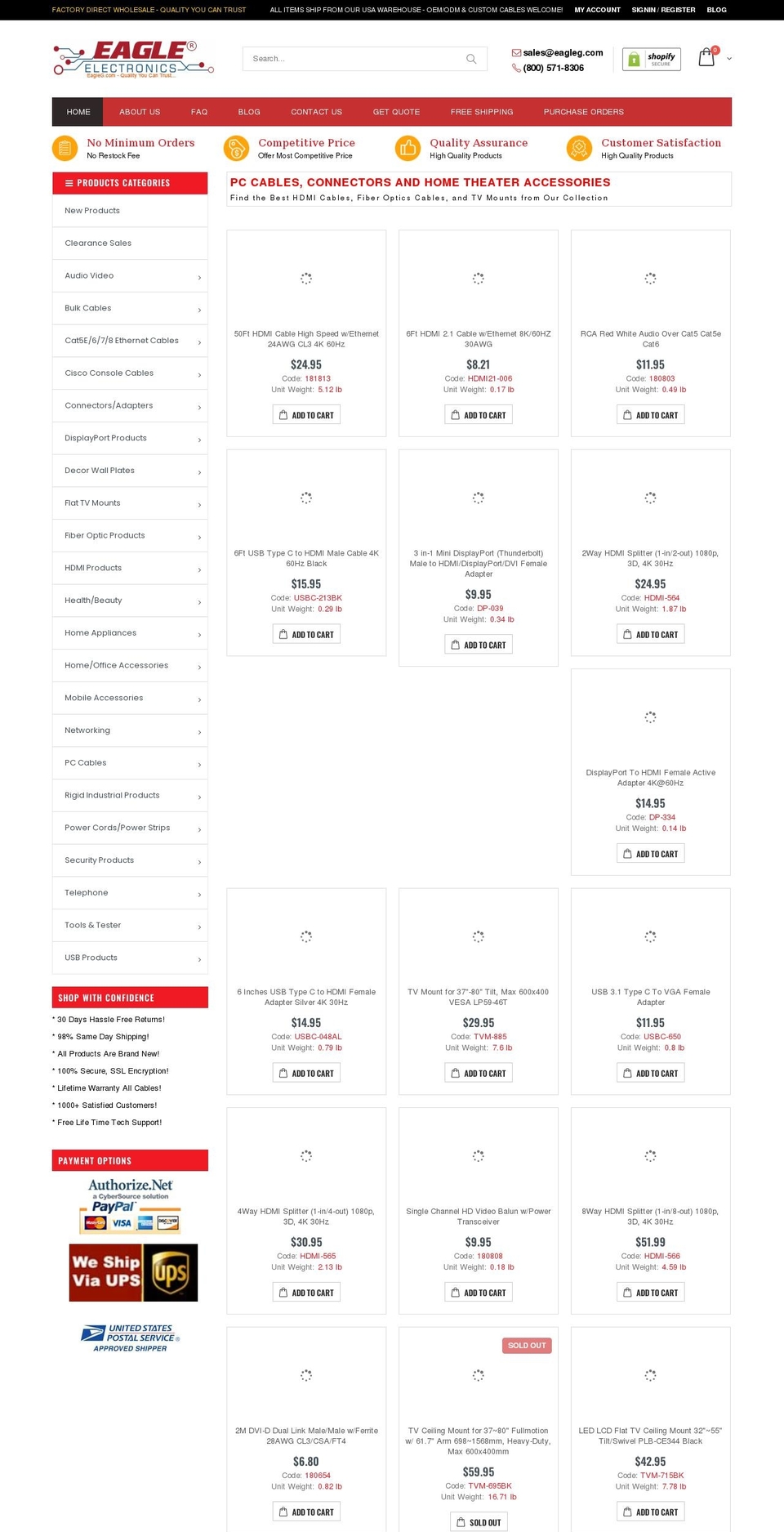 eagleg.com shopify website screenshot