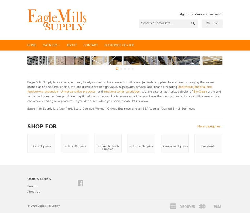 eaglemillssupply.com — Shopify storefront screenshot