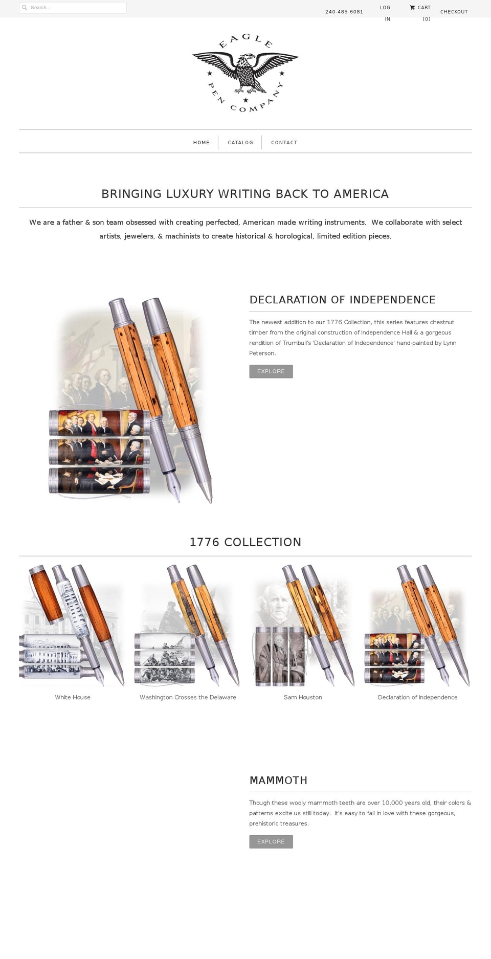 eaglepenandwatch.com shopify website screenshot