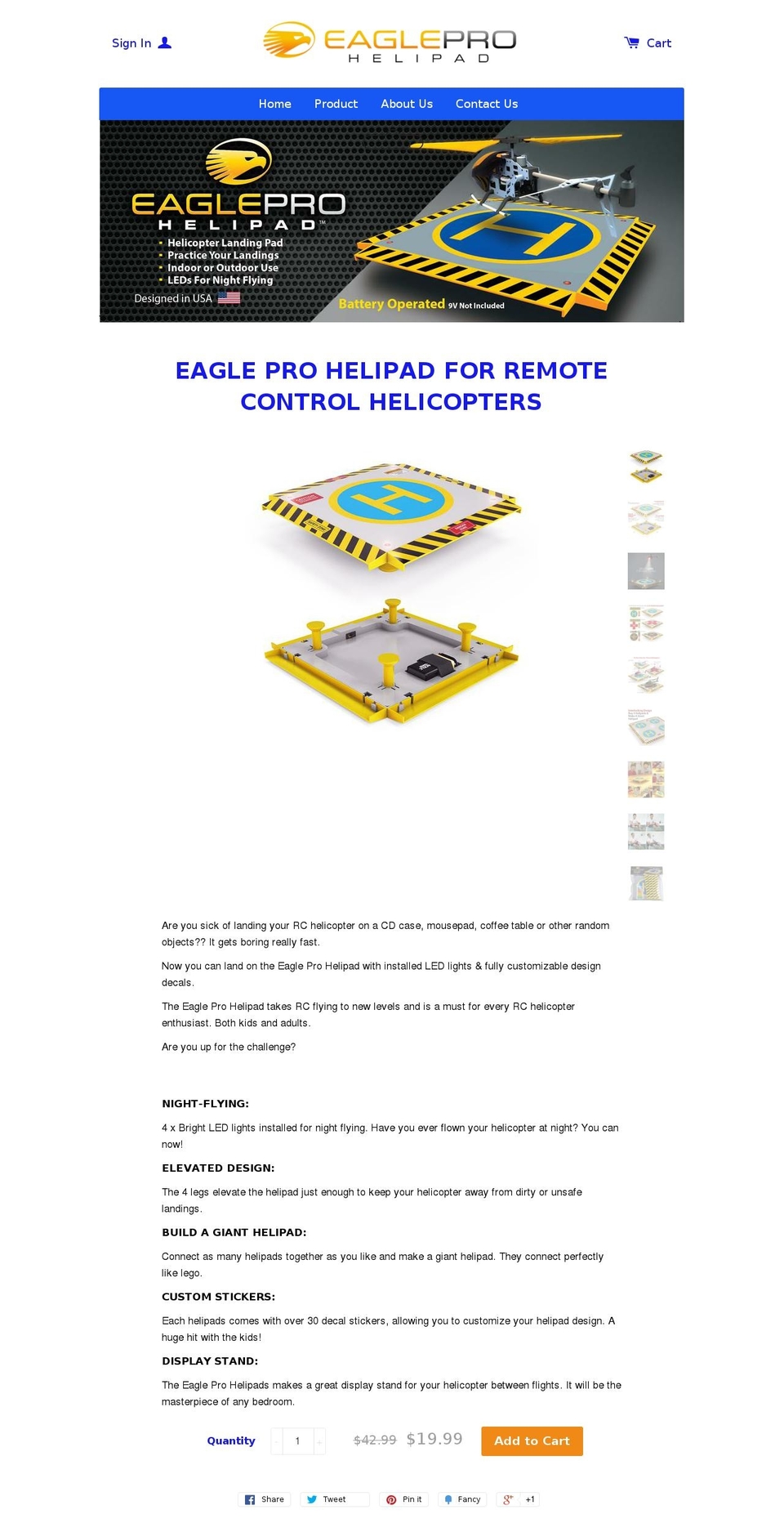 eagleprohelipad.com shopify website screenshot