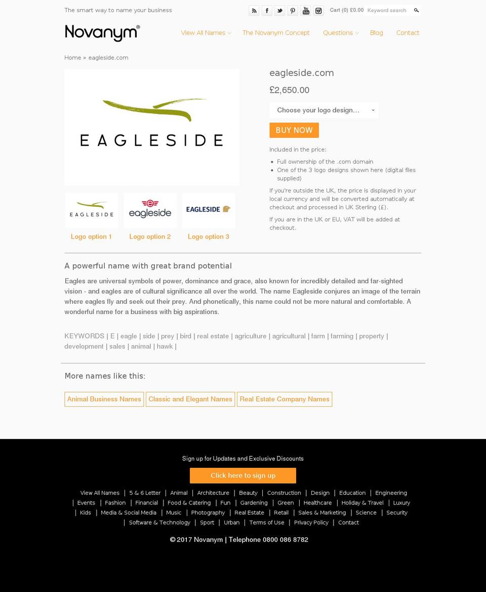 eagleside.com shopify website screenshot