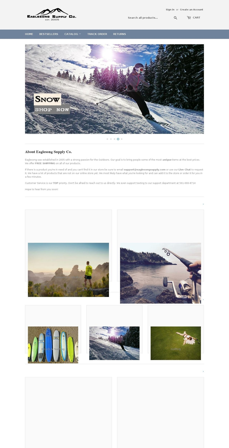 eaglesongsupply.com — Shopify storefront screenshot