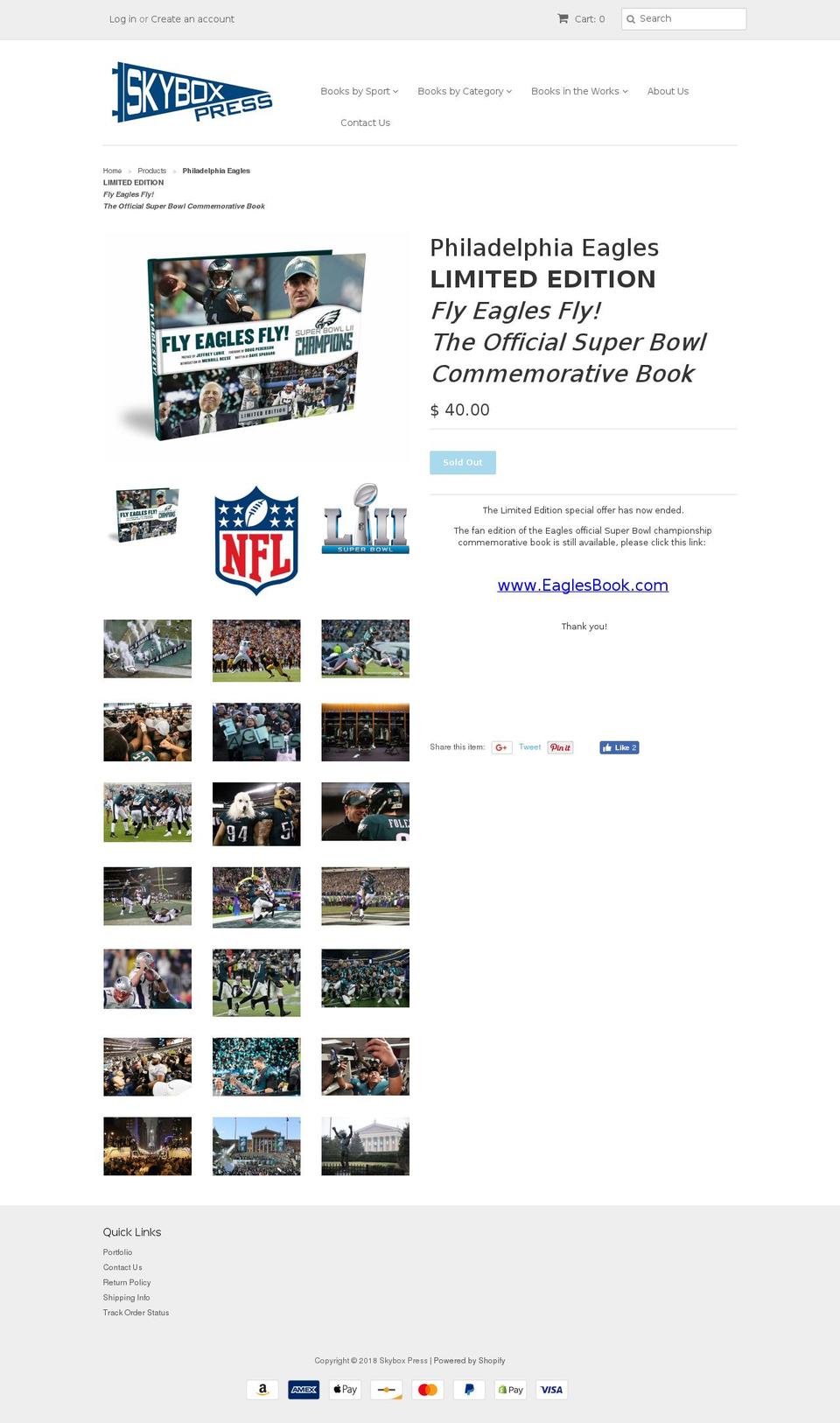 eaglesvip.com — Shopify storefront screenshot