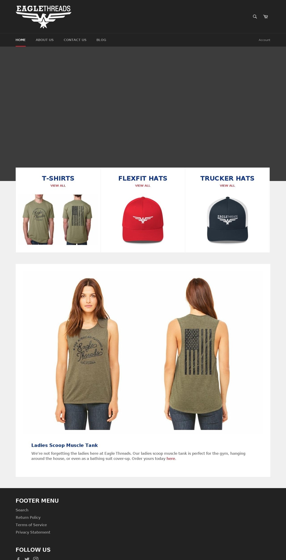 eaglethreads.com — Shopify storefront screenshot