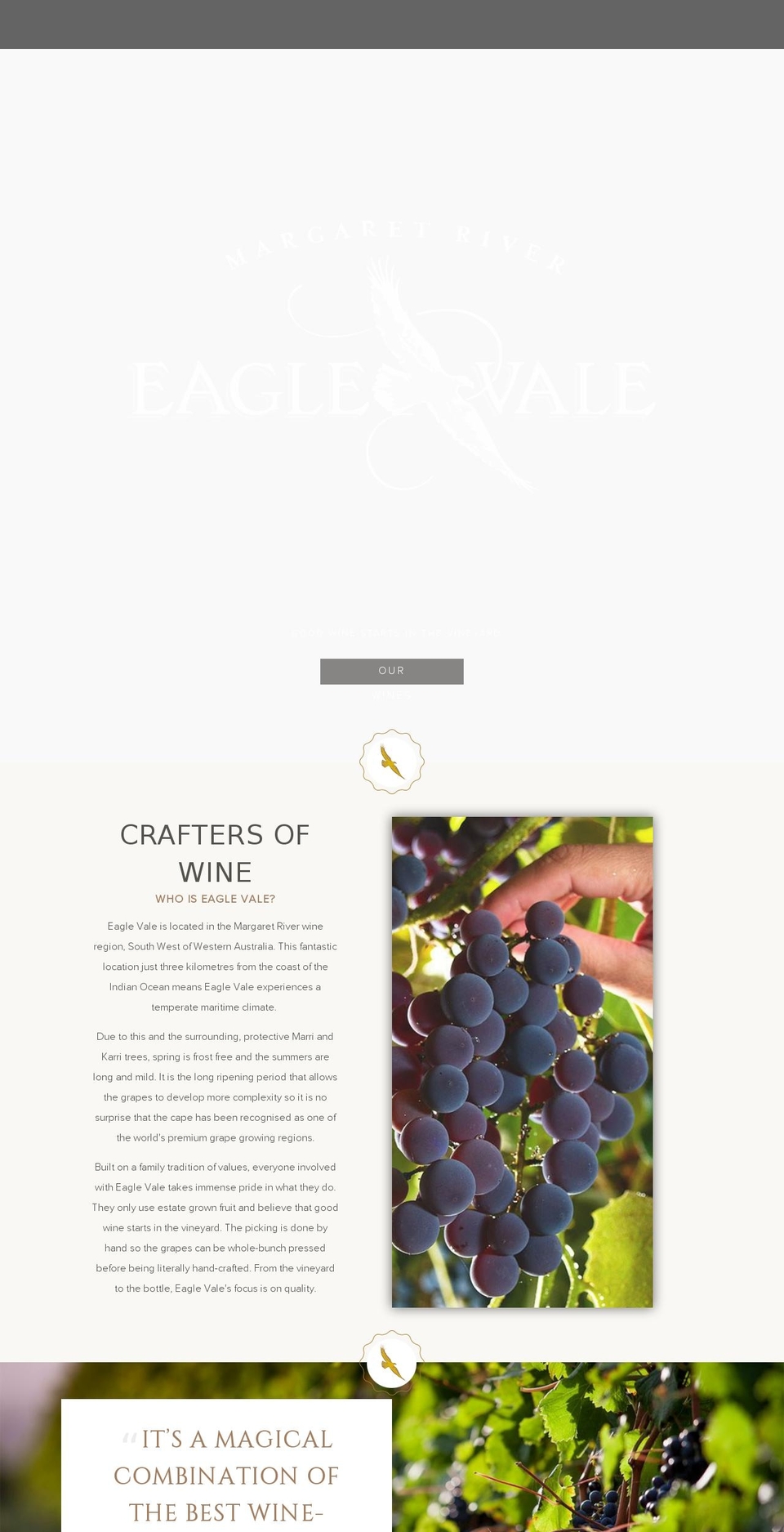 eaglevalewine.com shopify website screenshot