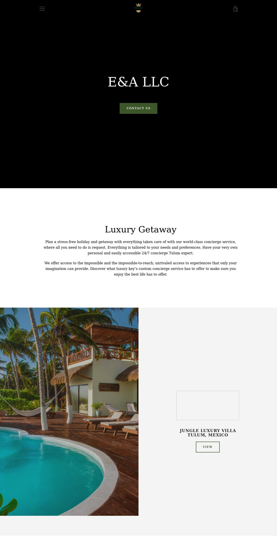 eandallc.com shopify website screenshot