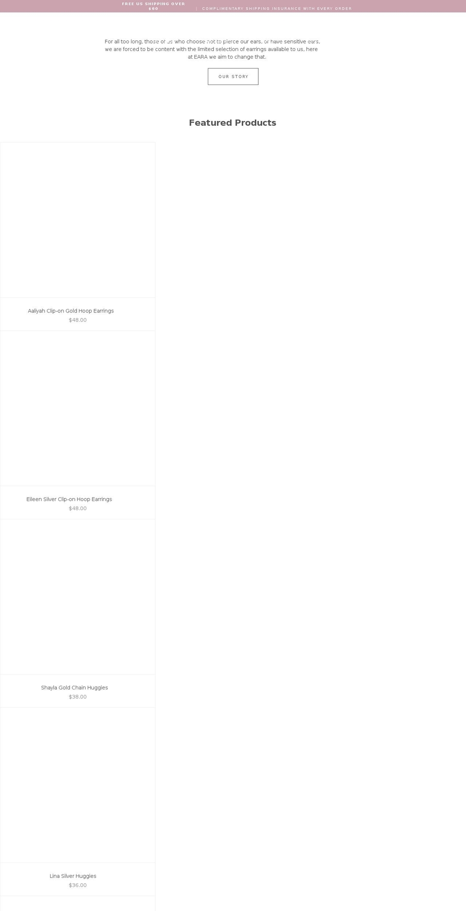 earaclips.com shopify website screenshot