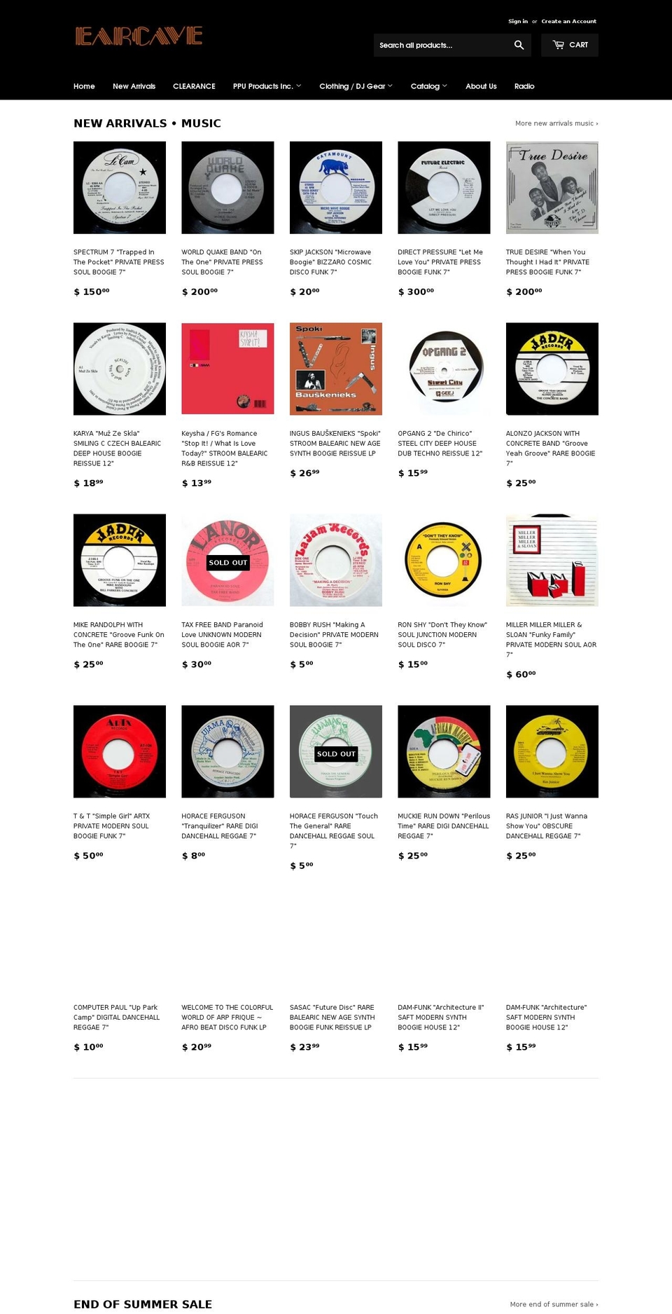 earcave.com shopify website screenshot