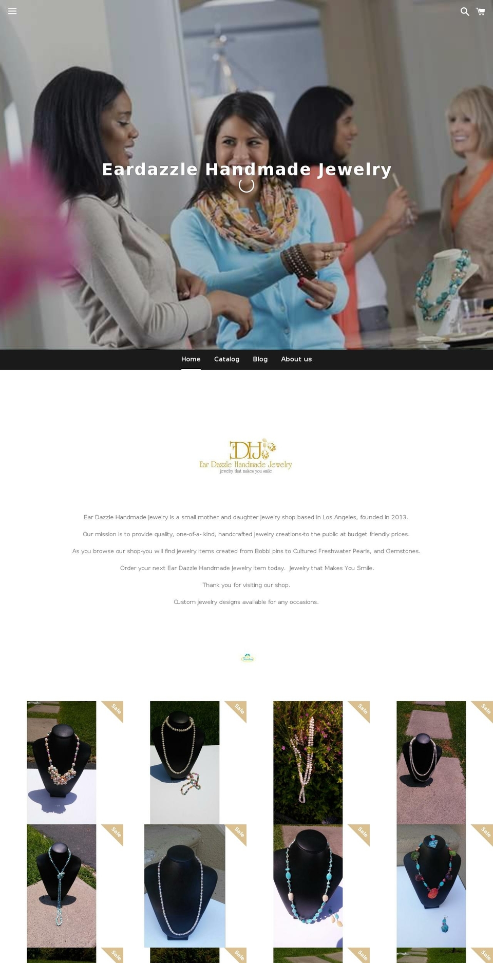 eardazzlejewelry.com shopify website screenshot