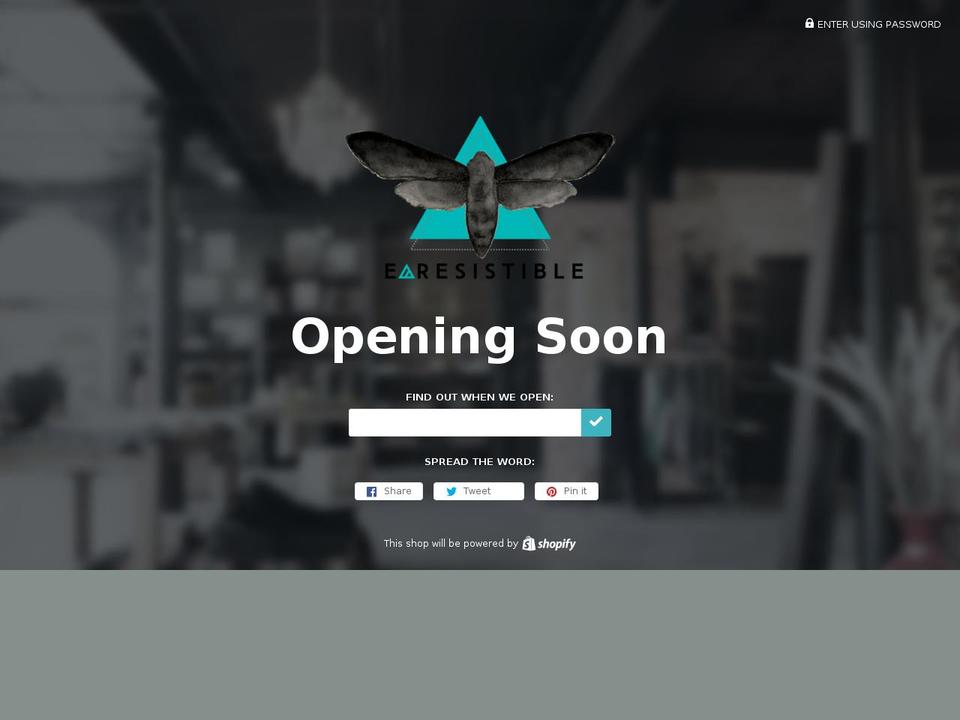 earesistible.com shopify website screenshot
