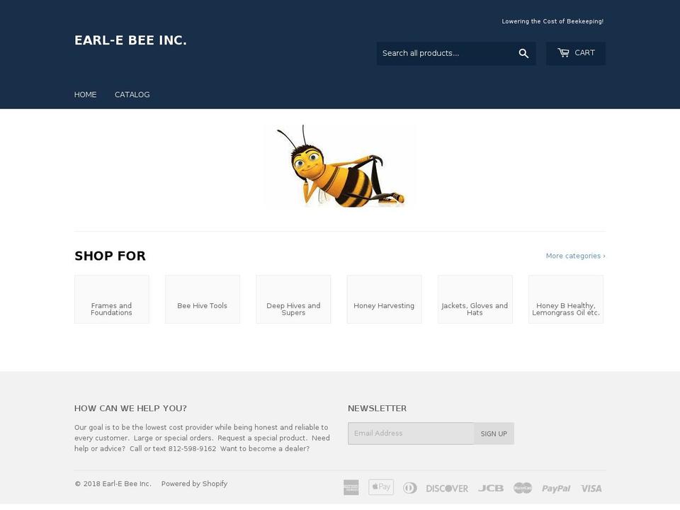 earlebee.com — Shopify storefront screenshot