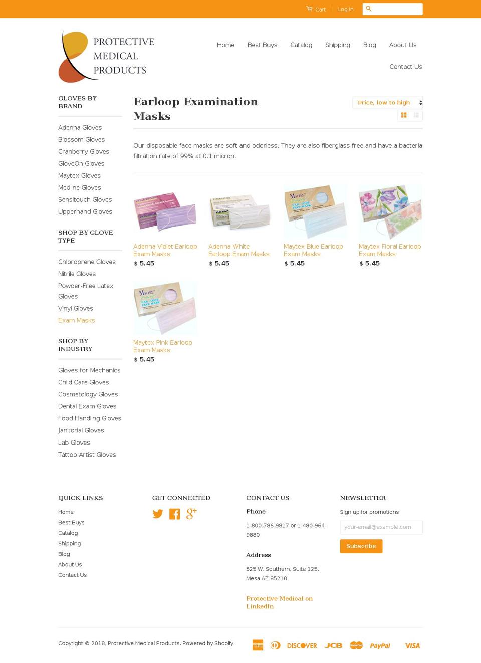 earloop-masks.com — Shopify storefront screenshot