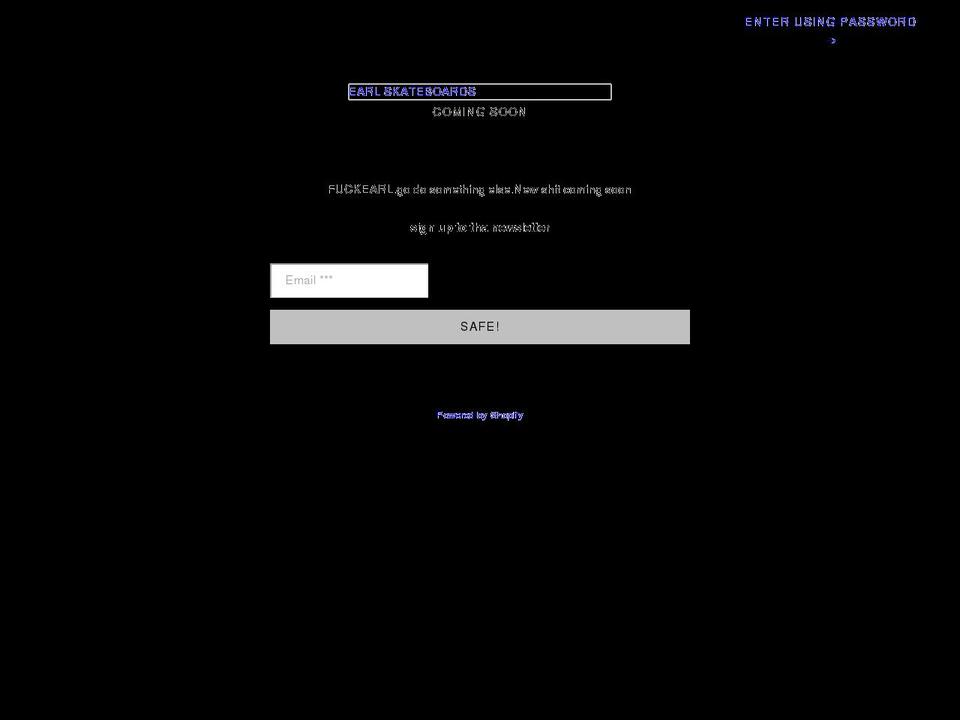 earlskateboards.com shopify website screenshot