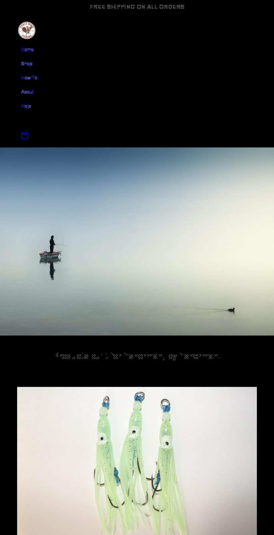 earlybirdfishing.com shopify website screenshot