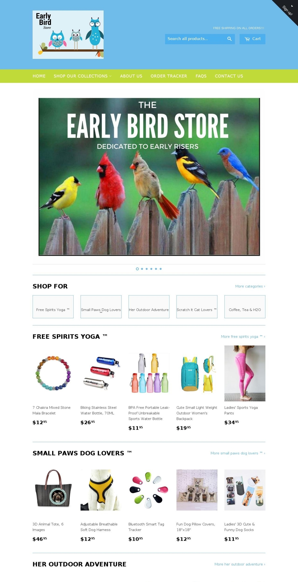 earlybirdstore.com shopify website screenshot