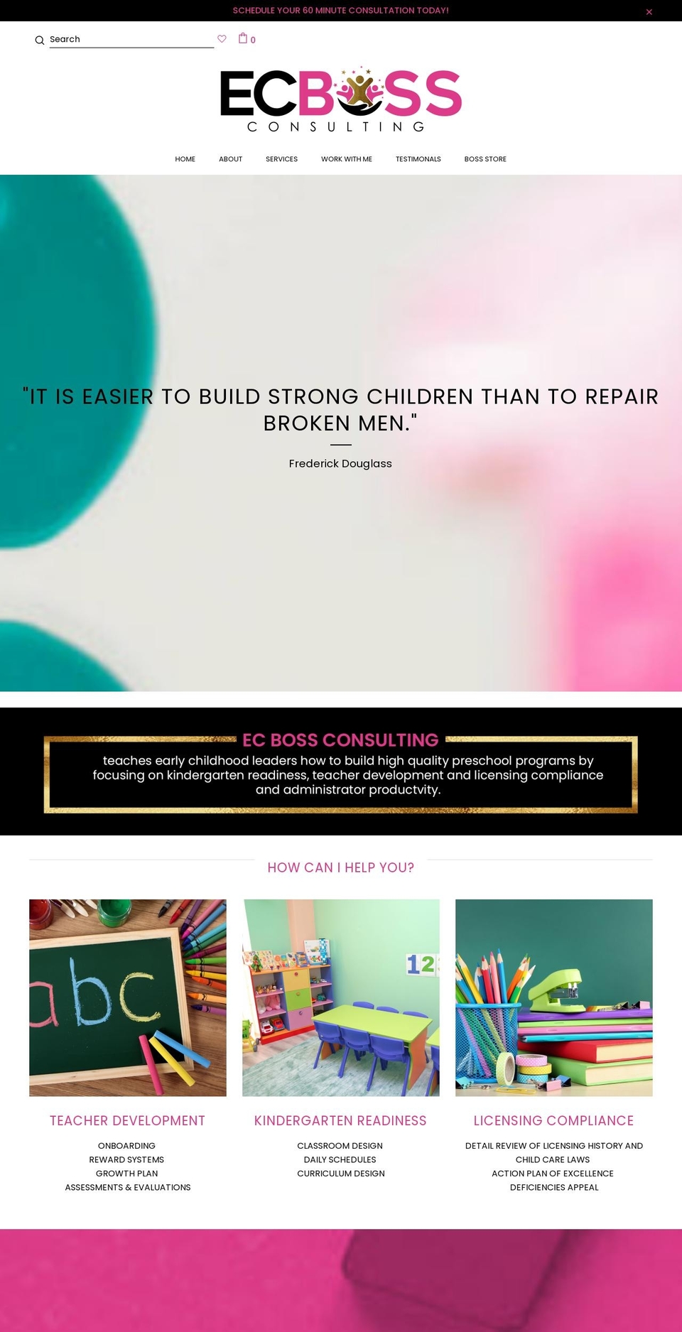 earlychildhoodboss.com shopify website screenshot