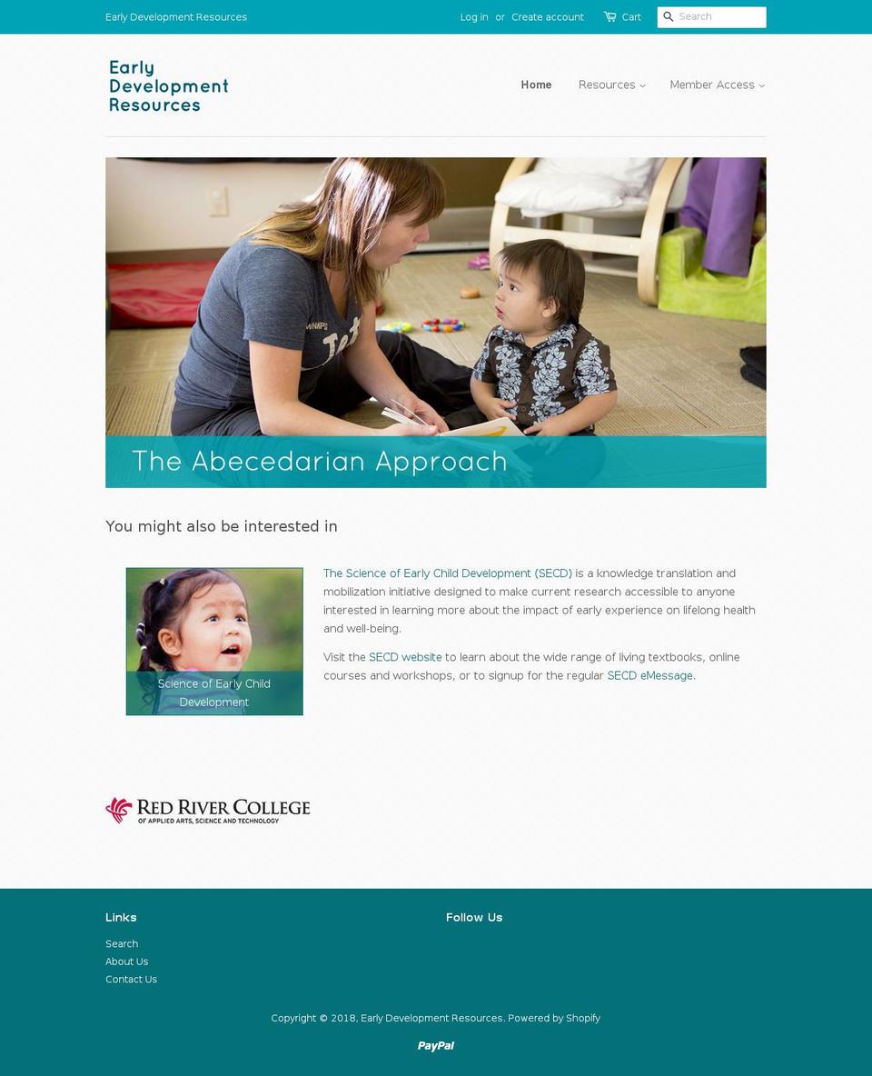 earlydevelopmentresources.com — Shopify storefront screenshot