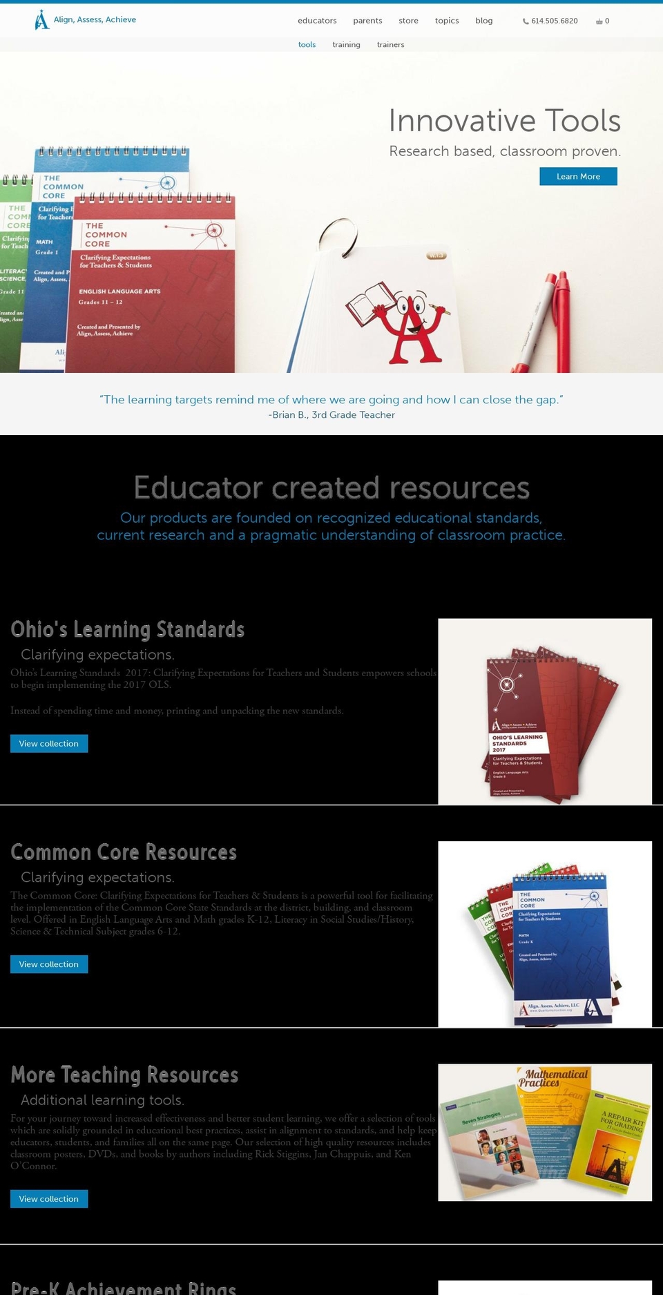 Align Shopify theme site example earlylearningchallenge.org