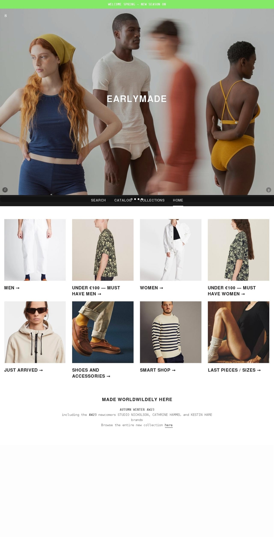 earlymade.myshopify.com shopify website screenshot