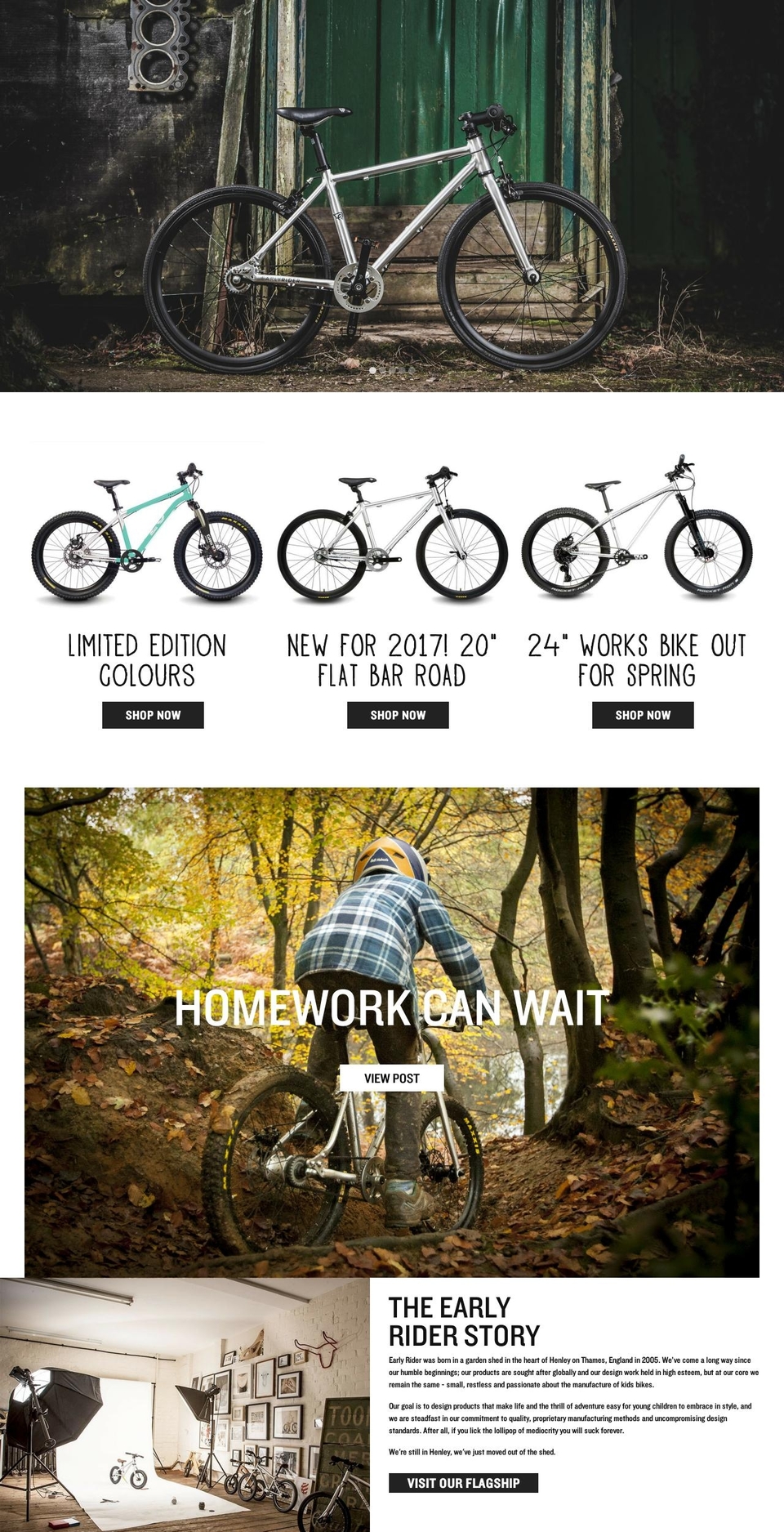 earlyrider.com shopify website screenshot