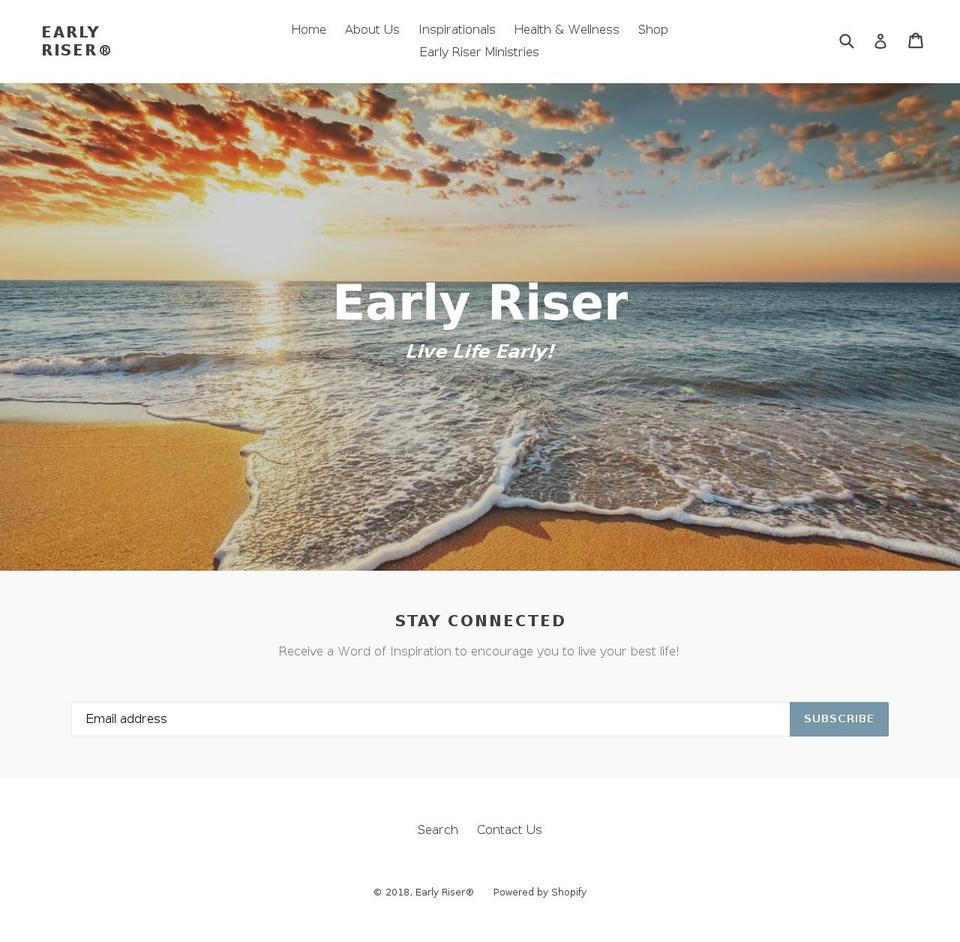 earlyriser.com — Shopify storefront screenshot