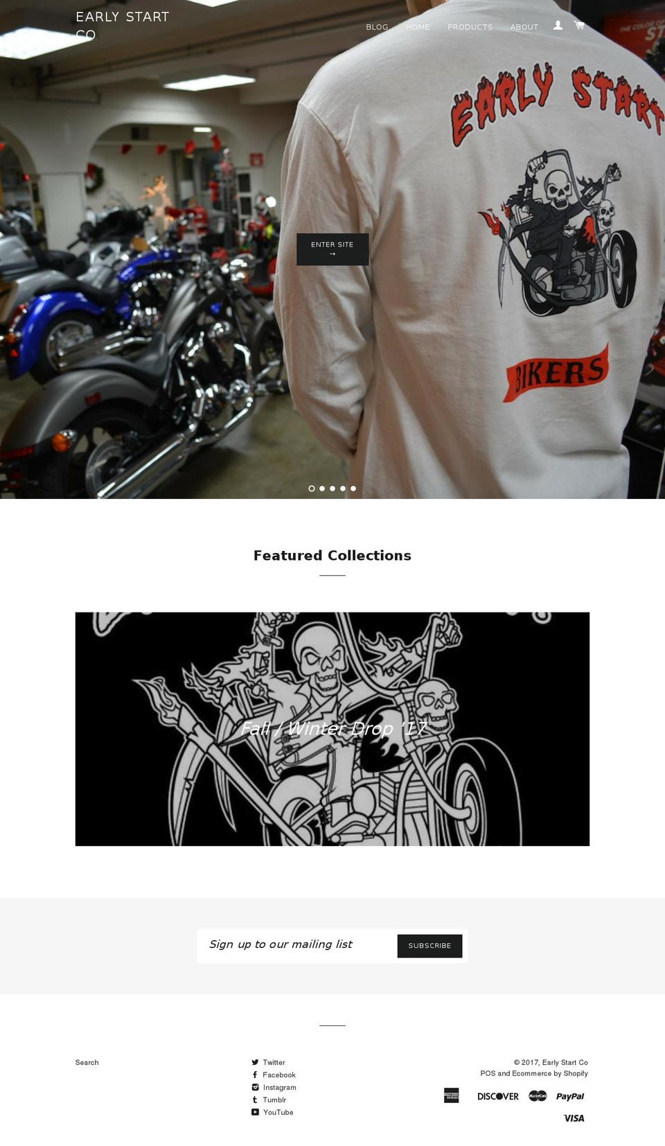 earlystartco.com shopify website screenshot