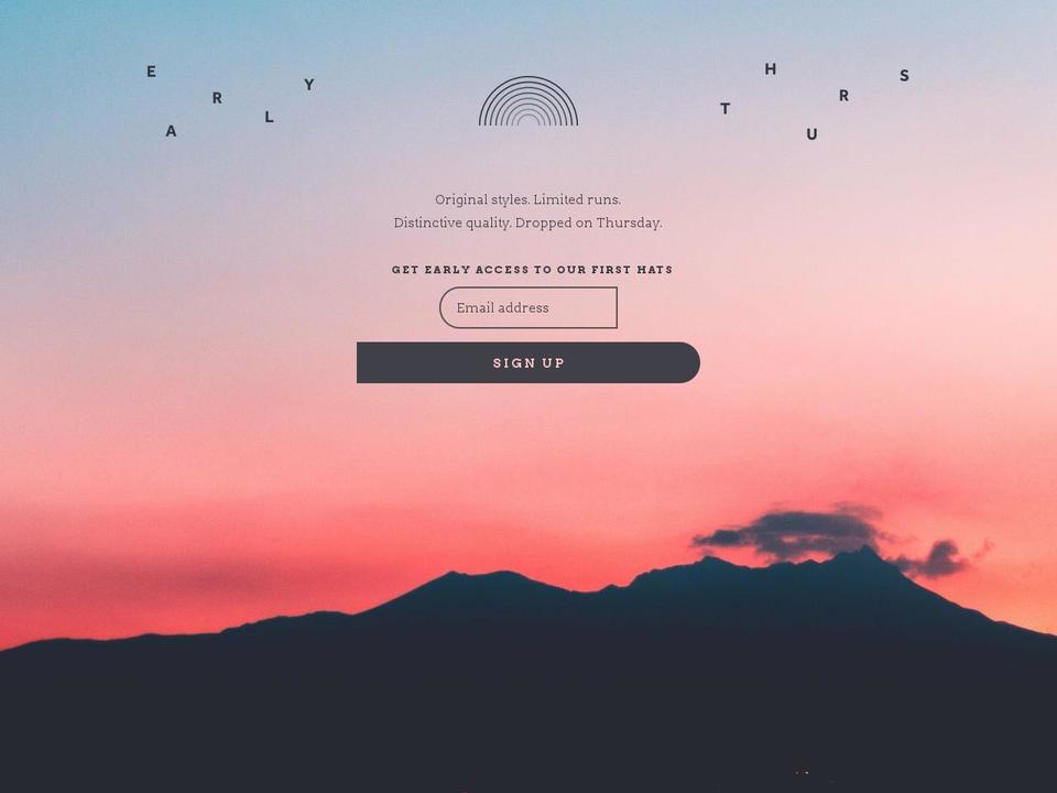 earlythursday.com — Shopify storefront screenshot