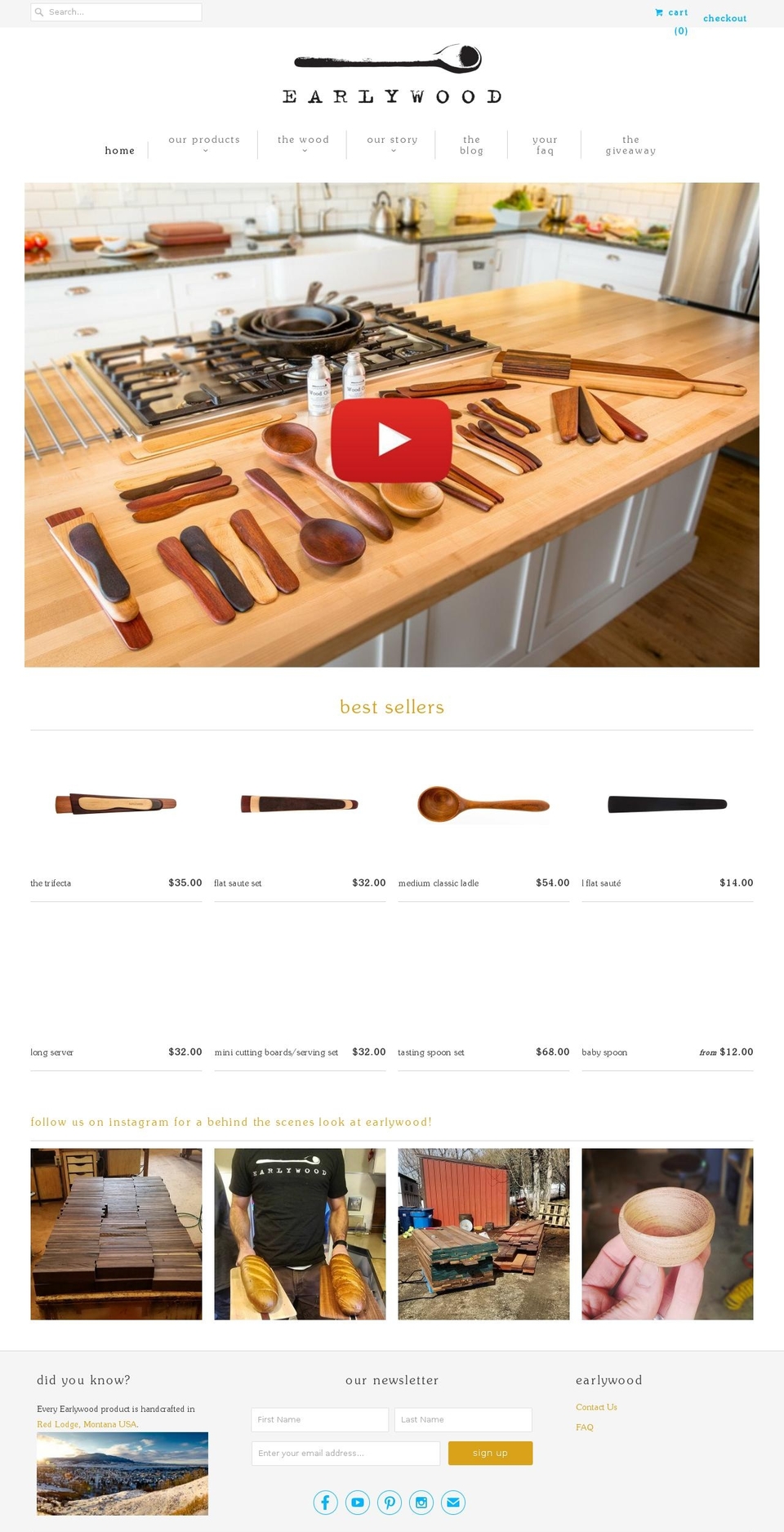 earlywooddesigns.com shopify website screenshot