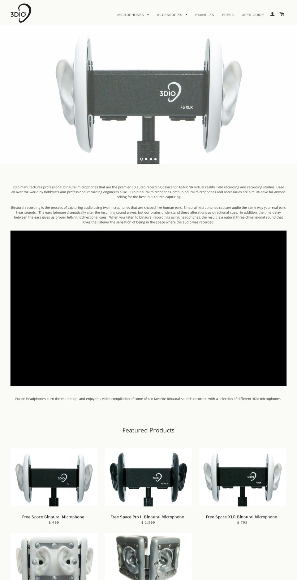 earmicrophones.com — Shopify storefront screenshot