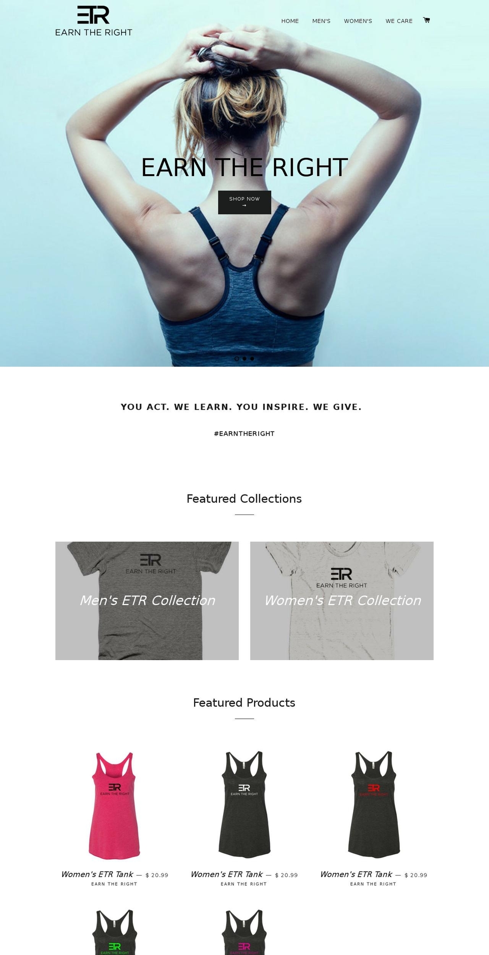 earntherightco.com shopify website screenshot