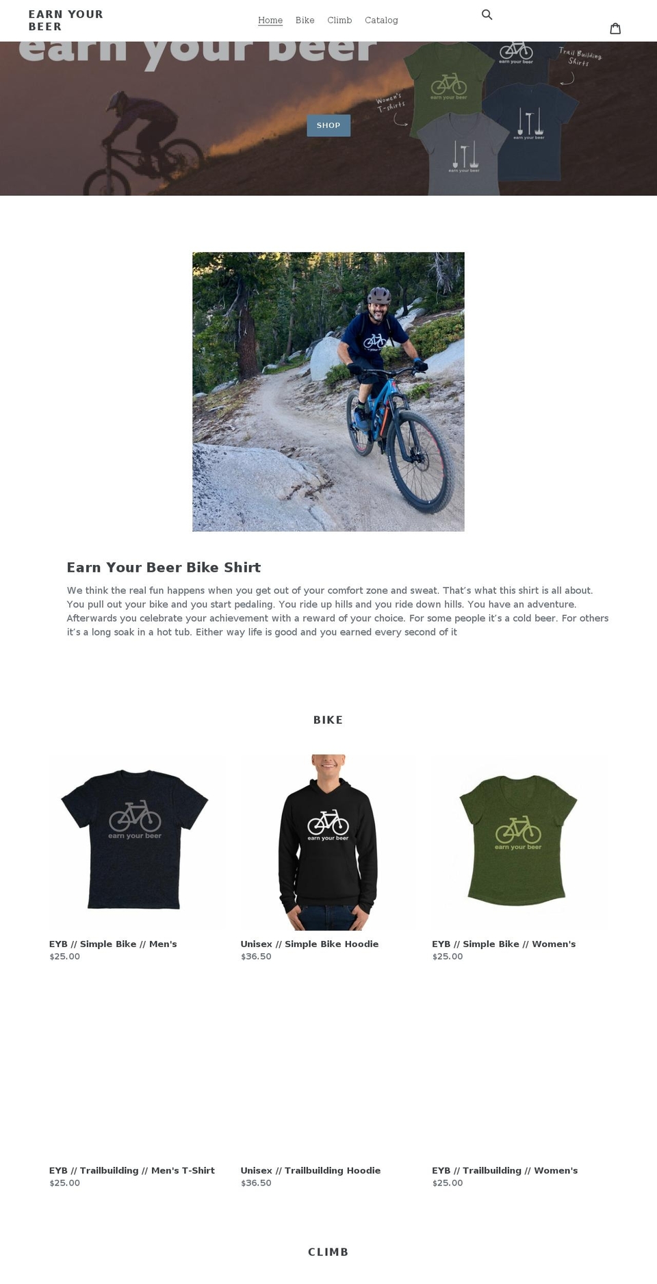 earnyourbeer.com shopify website screenshot