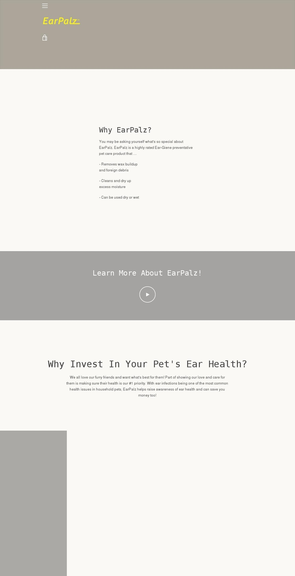 earpalz.com shopify website screenshot