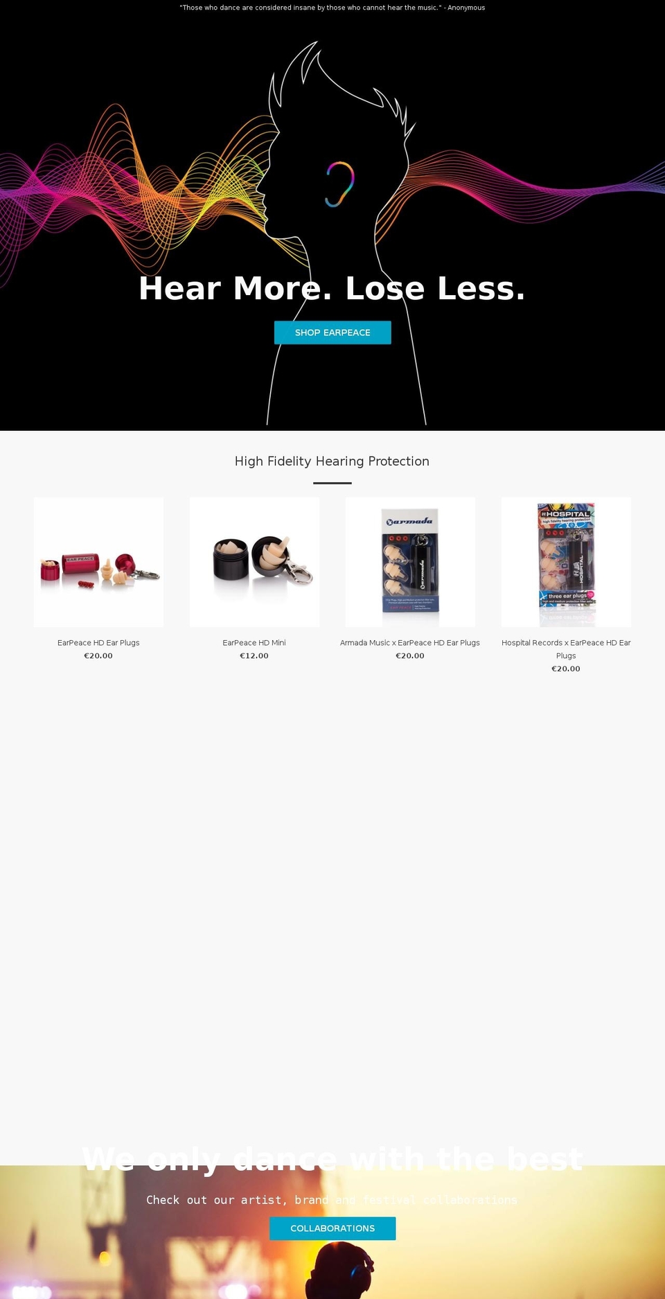 NEW EarPeace Shopify theme site example earpeace.eu