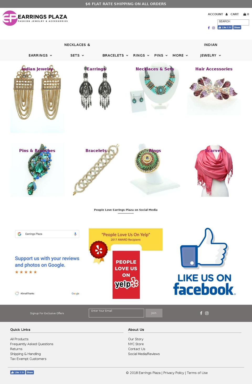 earringsplazanyc.com — Shopify storefront screenshot
