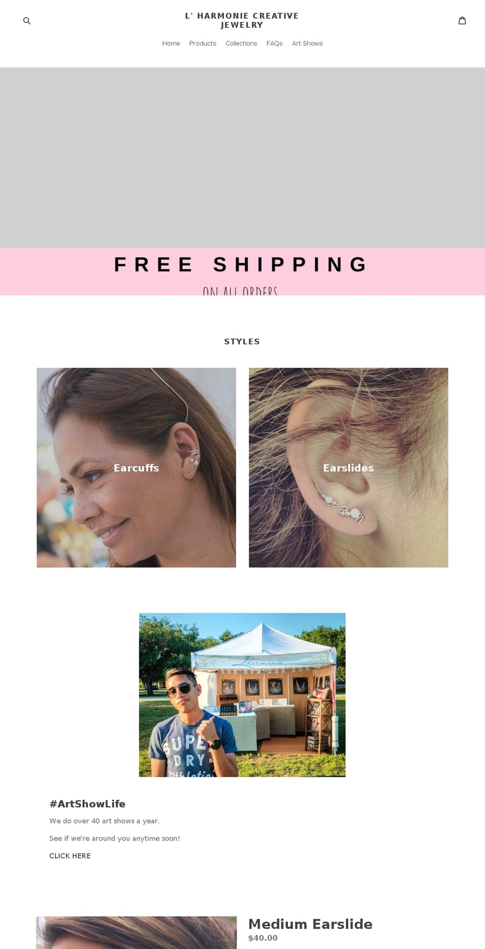 earslides.com shopify website screenshot