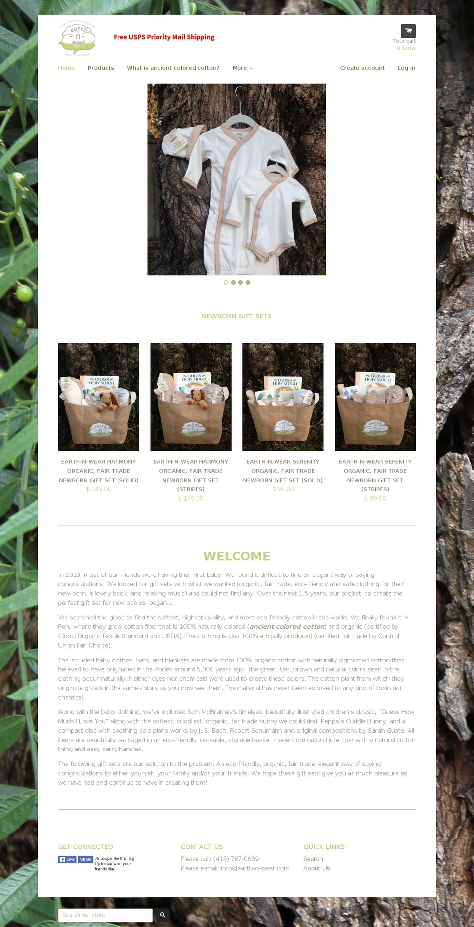 earth-n-wear.com shopify website screenshot