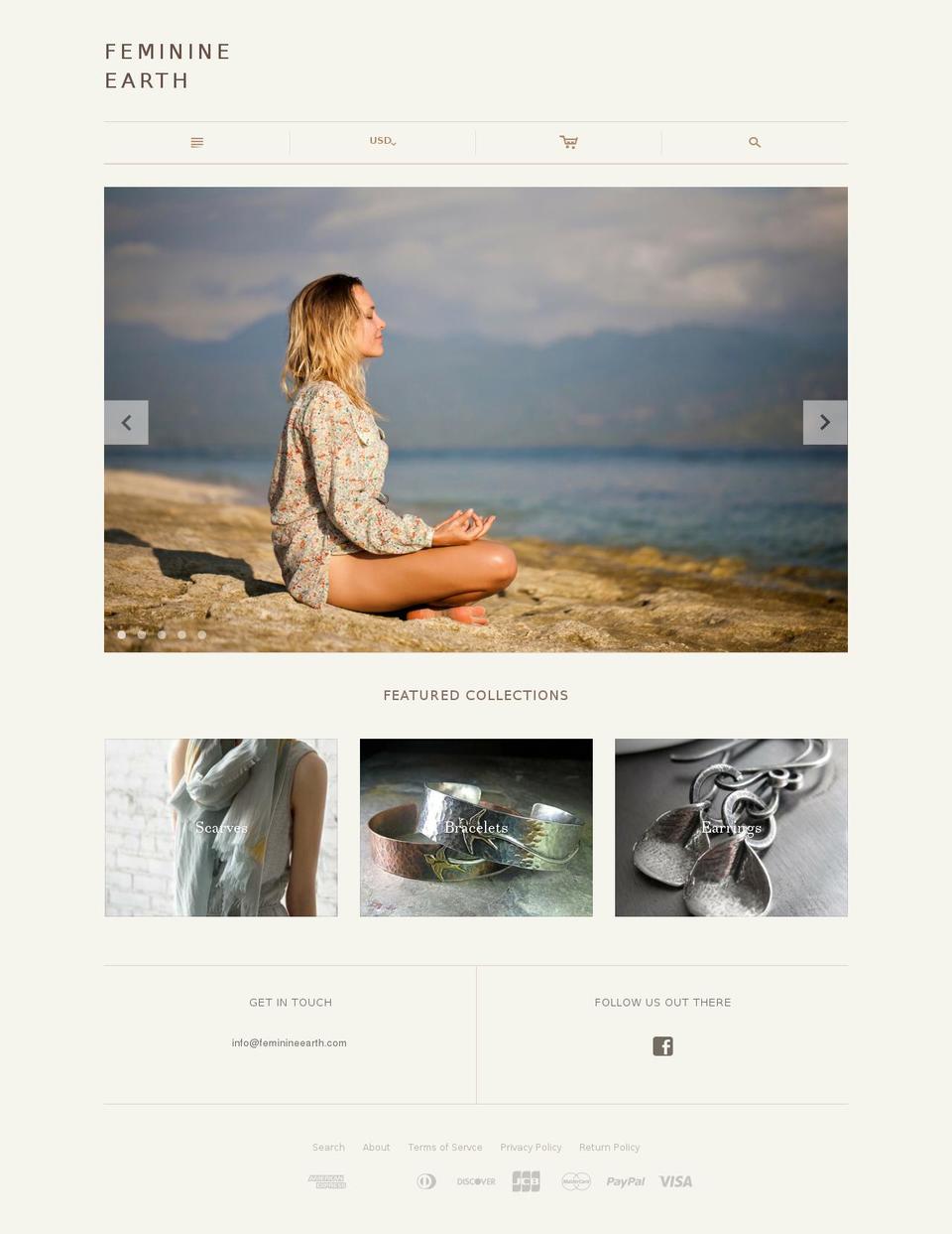 earth-sky-soul.com shopify website screenshot