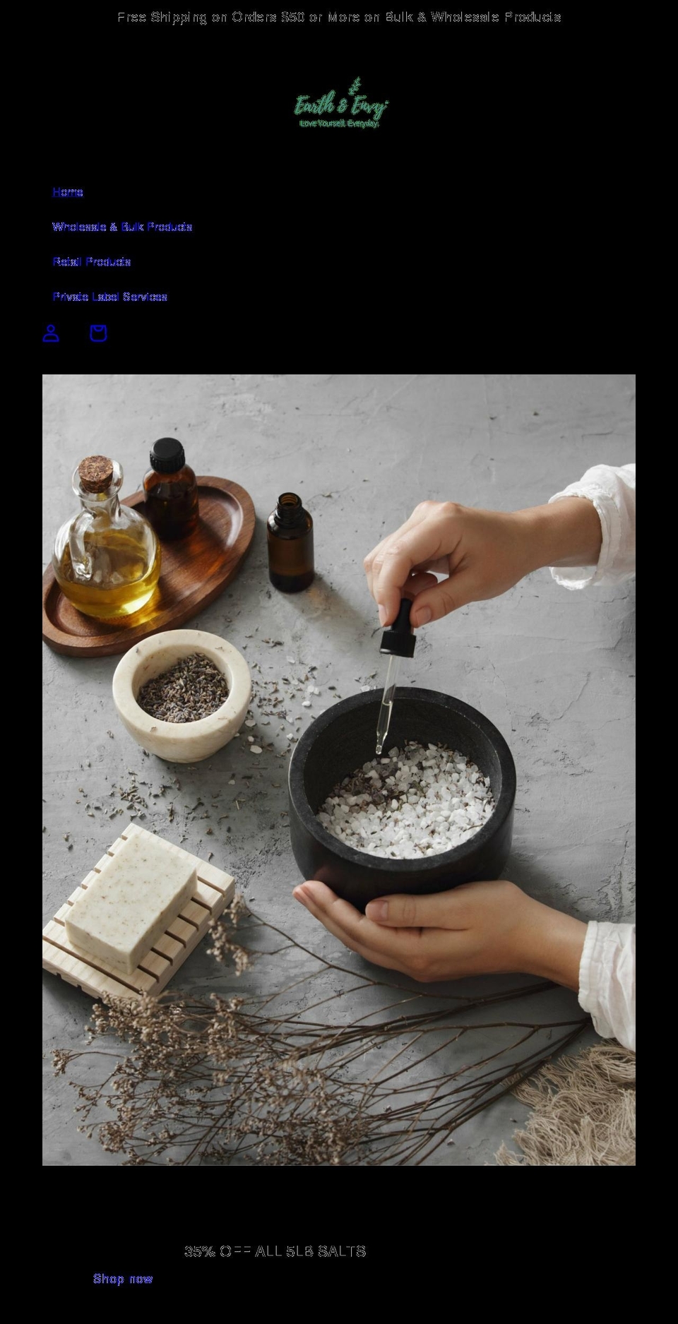 earthandenvy.com shopify website screenshot