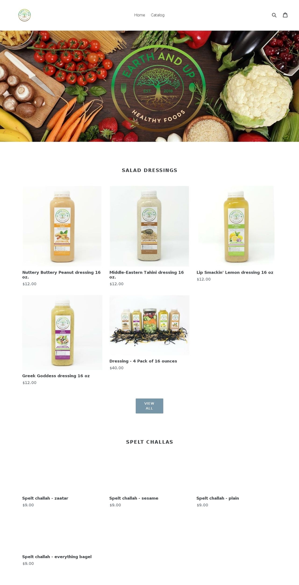 earthandup.com — Shopify storefront screenshot