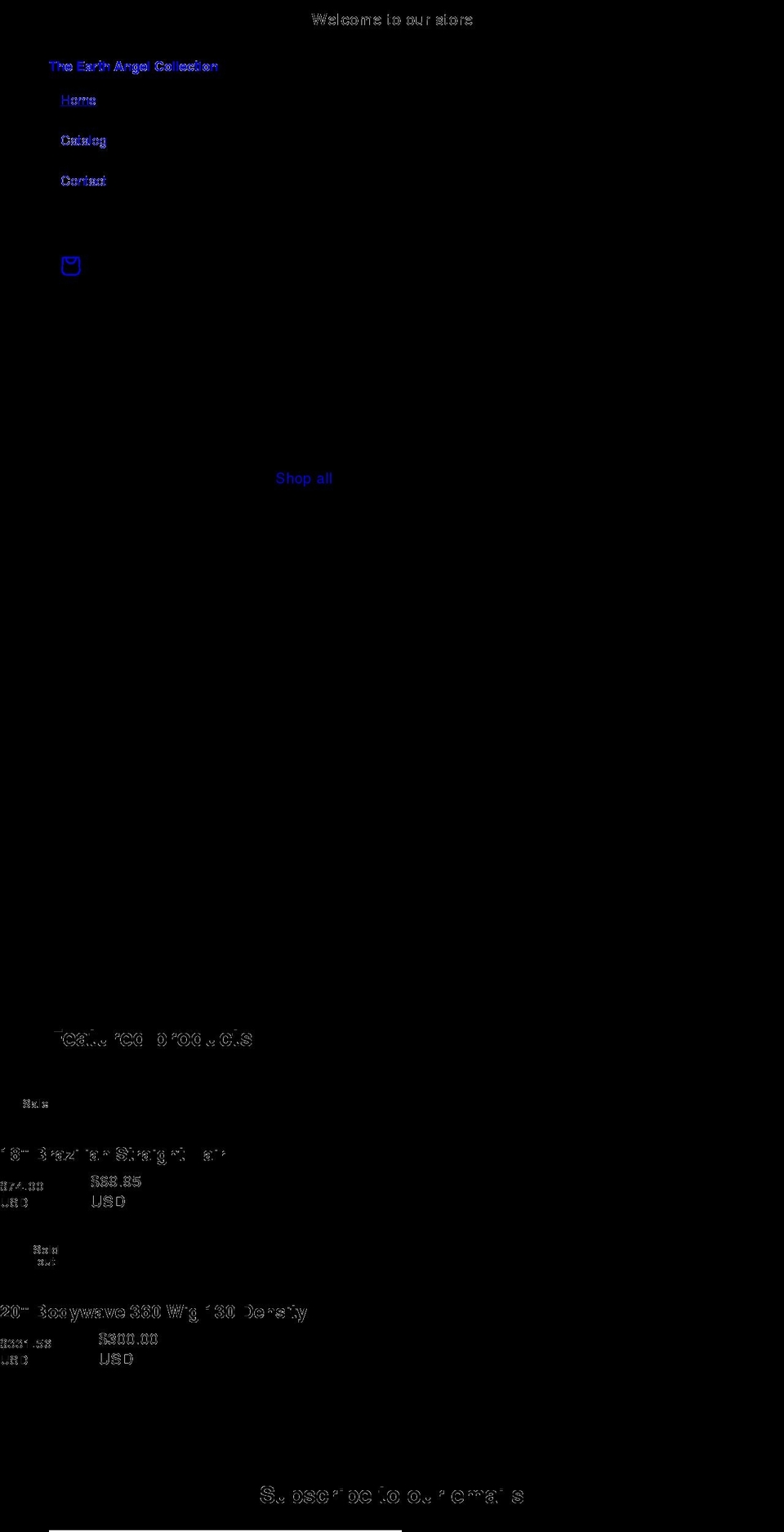 earthangelcollection.com shopify website screenshot