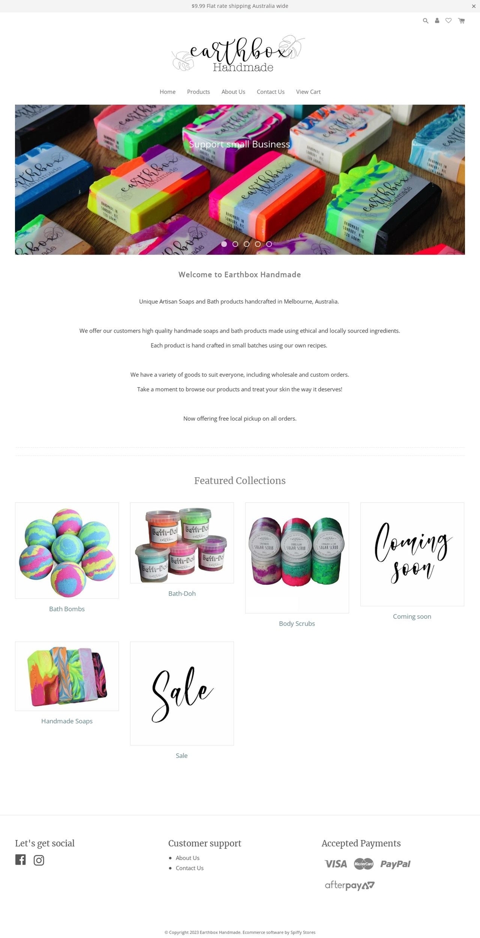 earthboxhandmade.com — Shopify storefront screenshot
