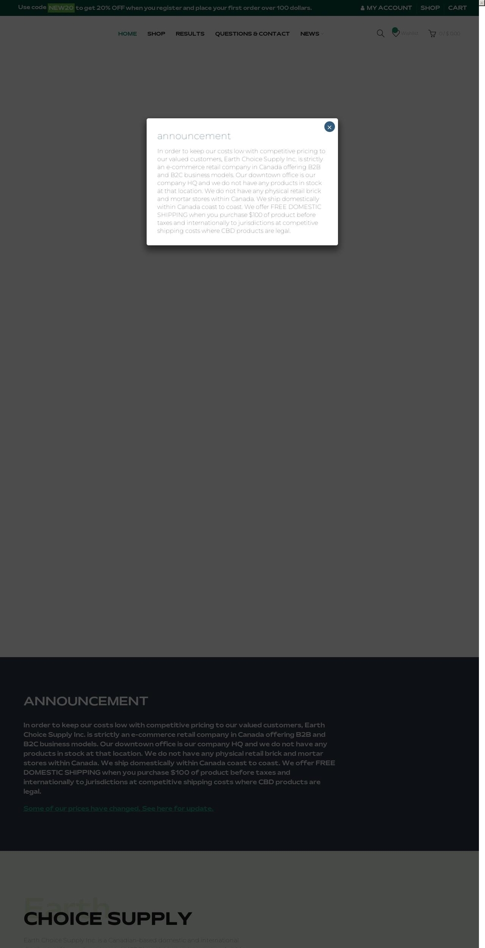 deli Shopify theme site example earthchoicesupply.com