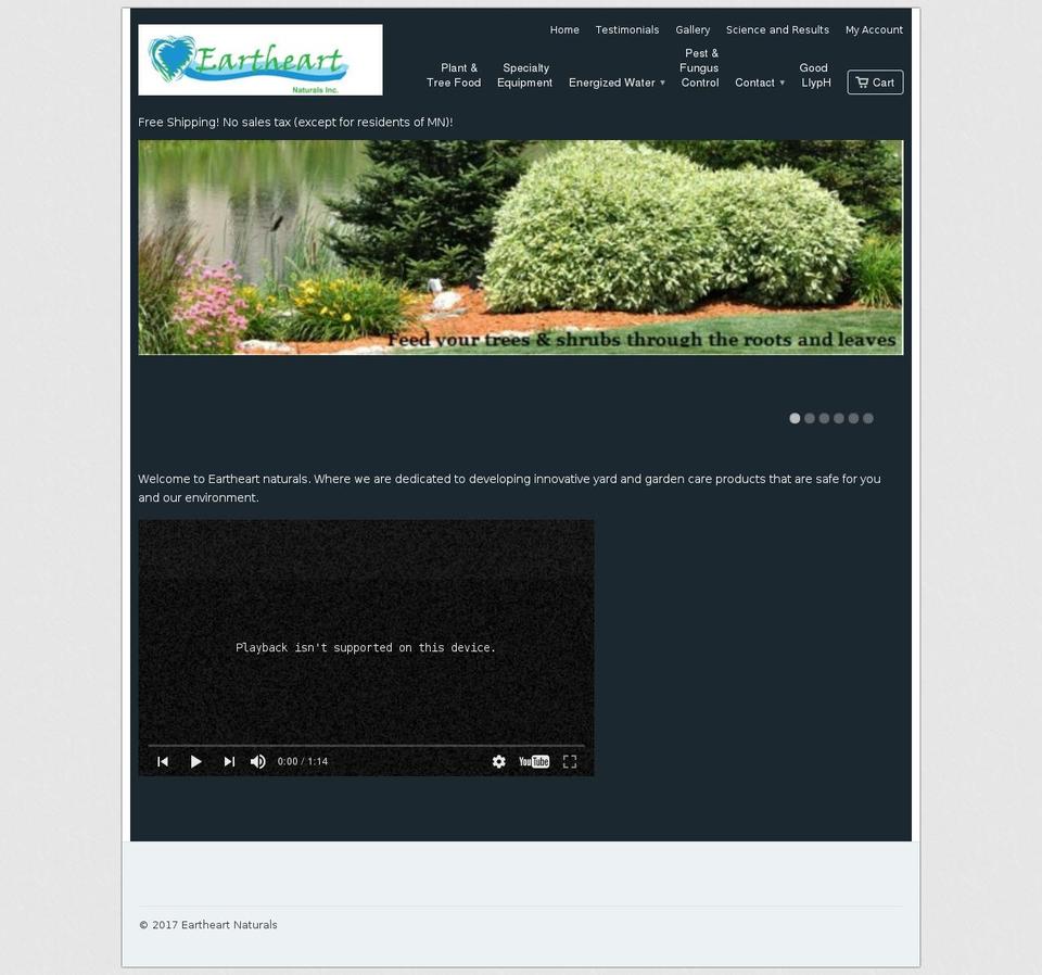 eartheartnaturals.com shopify website screenshot