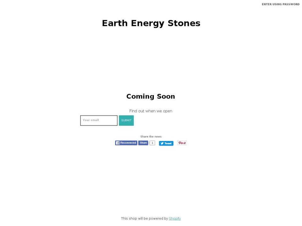earthenergycrystals.com shopify website screenshot