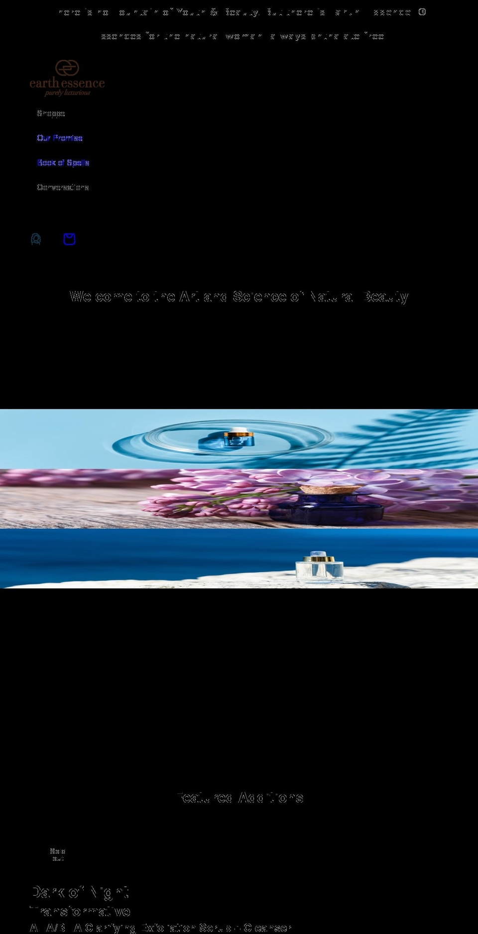 earthessence.com shopify website screenshot