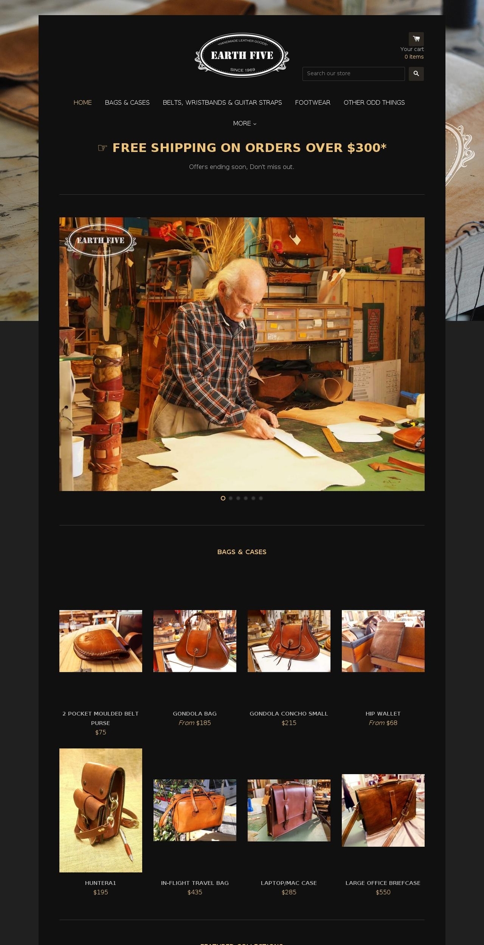 earthfive.com.au shopify website screenshot