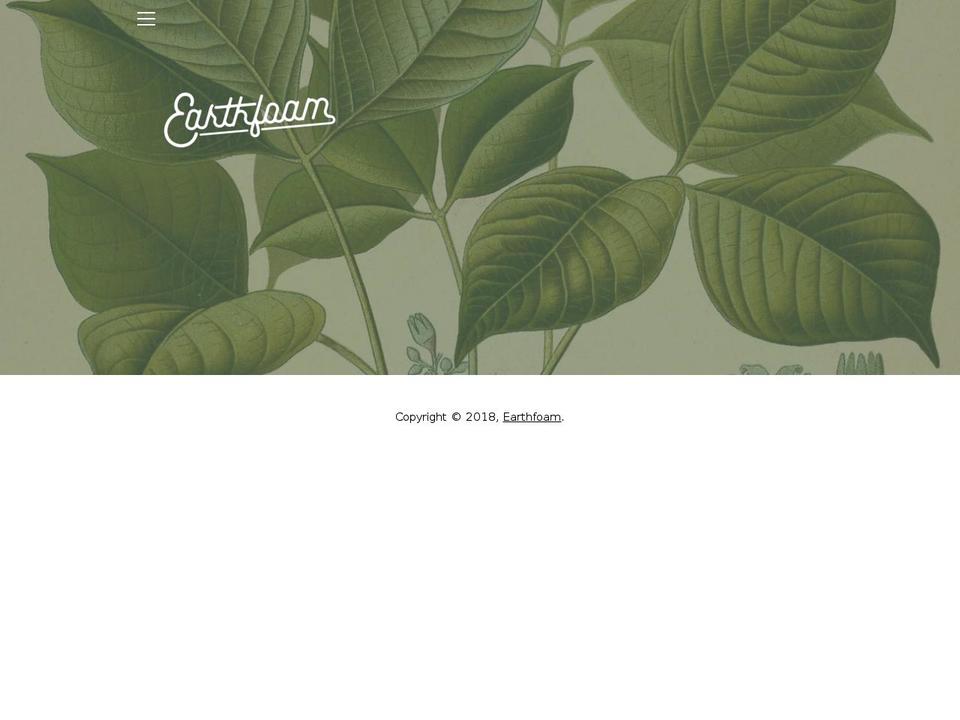 earthfoam.com — Shopify storefront screenshot