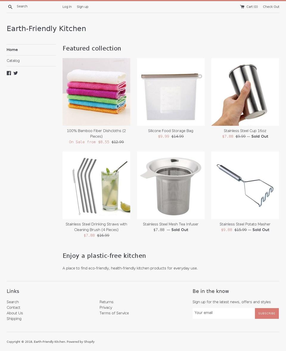 earthfriendlykitchen.com — Shopify storefront screenshot