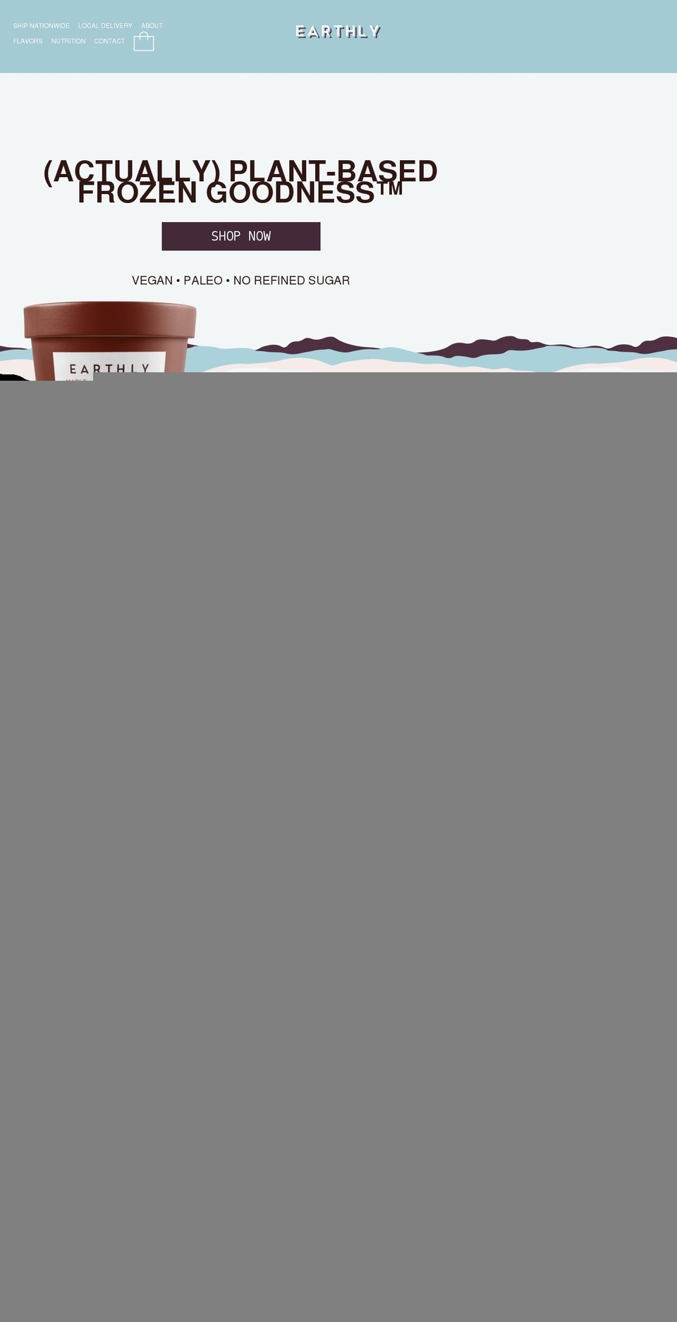 earthlybrands.com shopify website screenshot